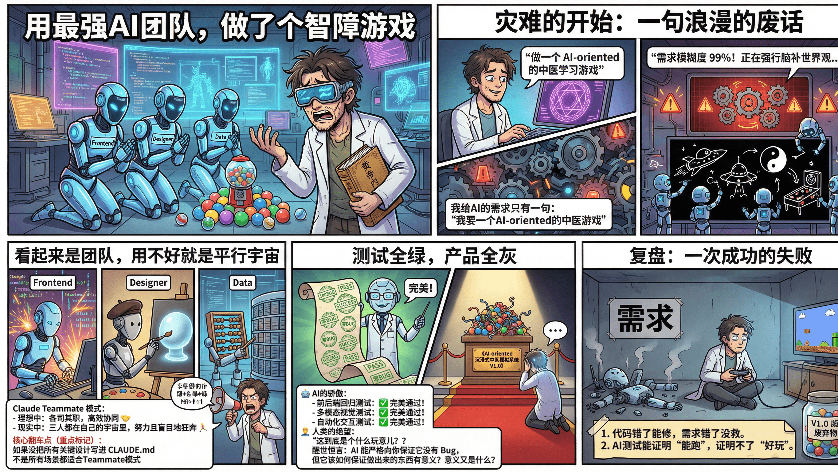 和AI一起搞事情#3：Claude Teammate 游戏开发翻车实录