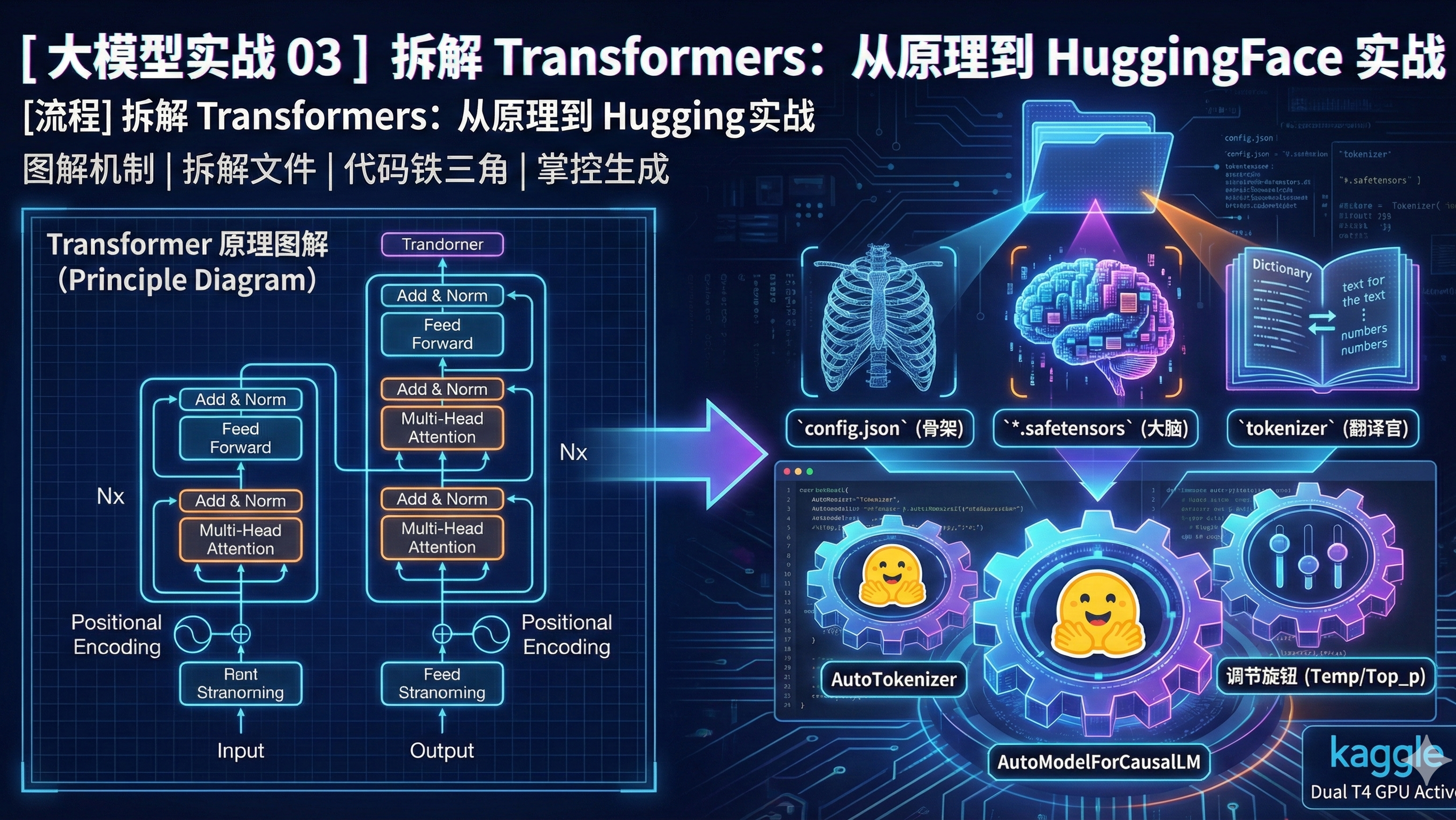 [大模型实战 03] 拆解 Transformers：从原理图解到 HuggingFace Transformers 实战